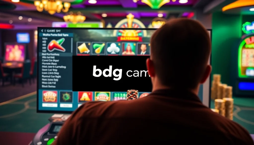 Experience the thrill of winning with bdg game login at our exciting online casino interface featuring roulette, slots, and poker chips.