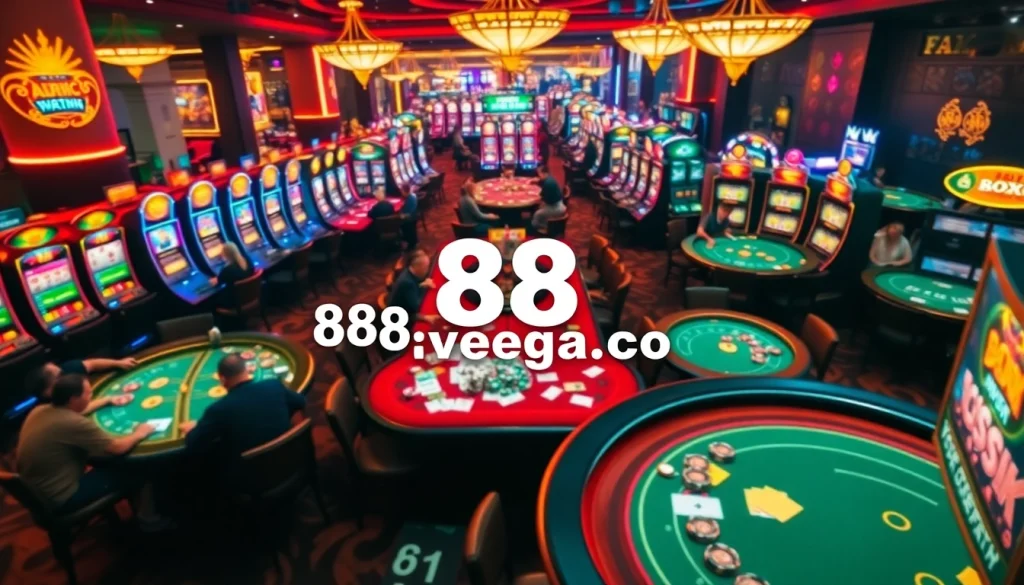Experience the excitement of https://88aavega.com/ with lively players at poker and roulette tables, showcasing a casino atmosphere.