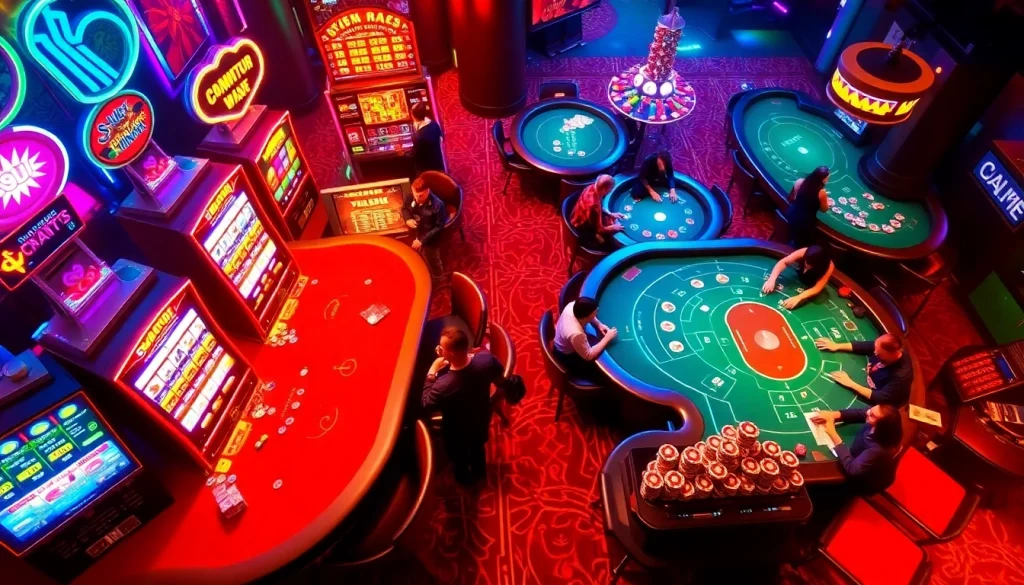 Experience the thrill of live gambling games at https://nohu90.download/ with vibrant casino tables and players.