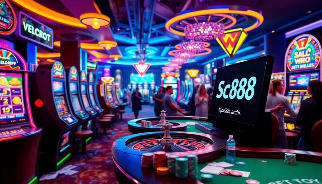 Experience the excitement of winning at the roulette wheel, as featured on https://sc88.archi/, with dynamic colors and vibrant casino energy.